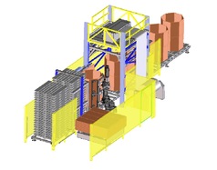 Fully automatic octabins assembly system with robot